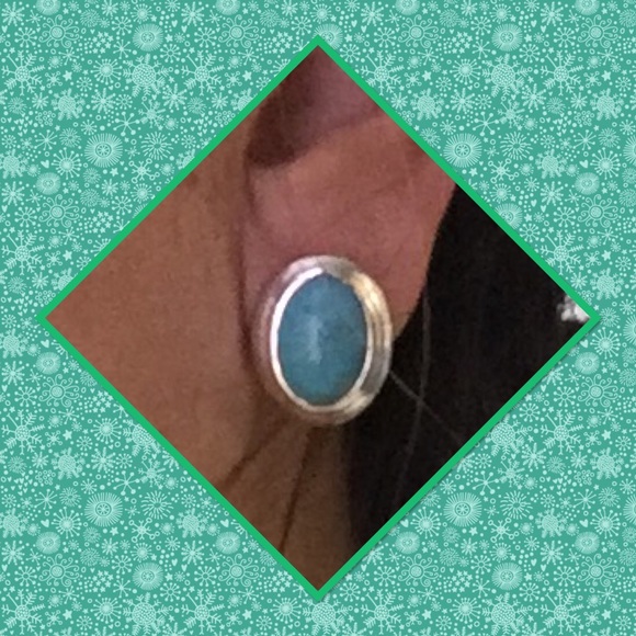 925 sterling silver turquoise earrings - Picture 3 of 3